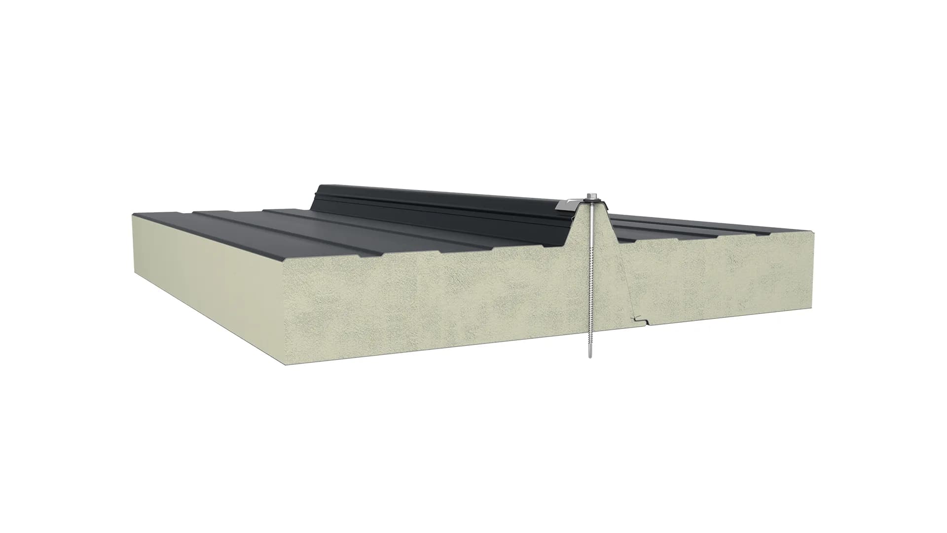 Solar Uyumlu Dıştan Vidalı 3R-5R PUR/PIR Çatı Paneli ürün görseli 3